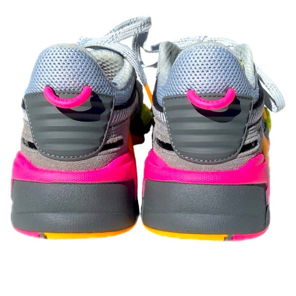 PUMA RS-X Highlighter Jr ‘High Rise Ultra Grey-Flou Pink’ Size 4.5 - Picture 12 of 12